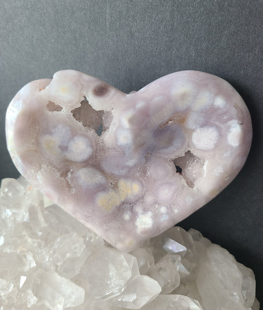 Druzy Pink Amethyst Heart Bowl (B)