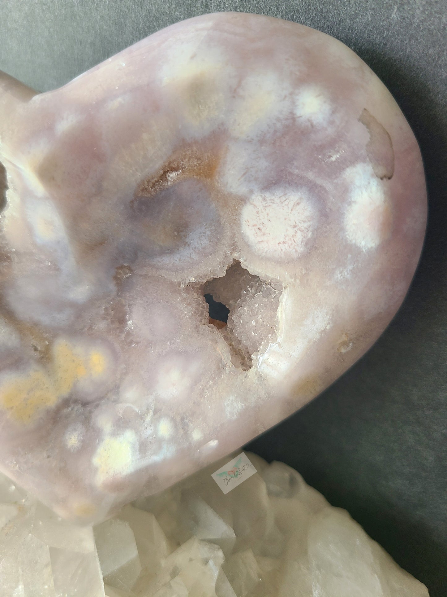 Druzy Pink Amethyst Heart Bowl (B)