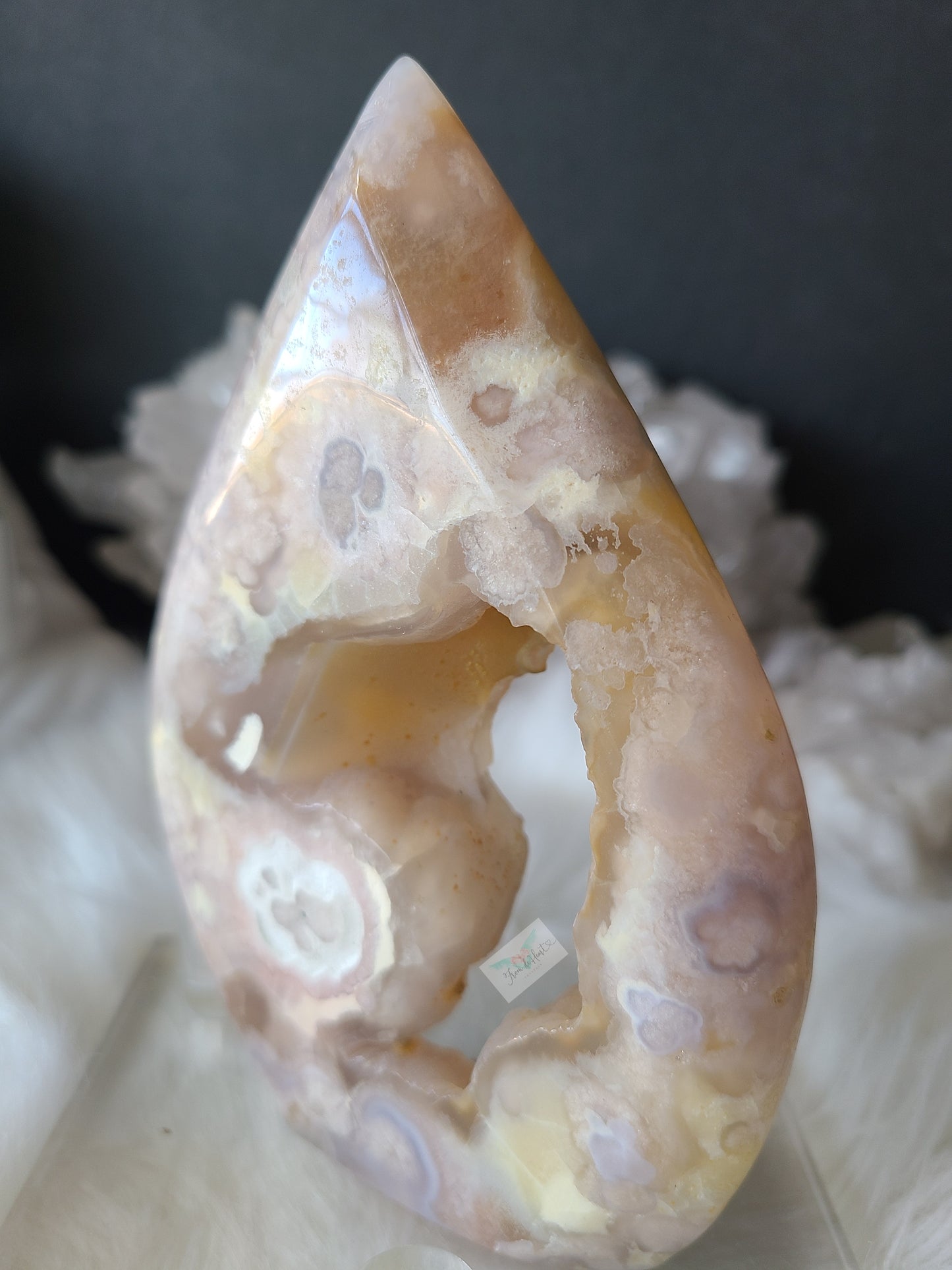 Botryoidal Flower Agate Flame Portal