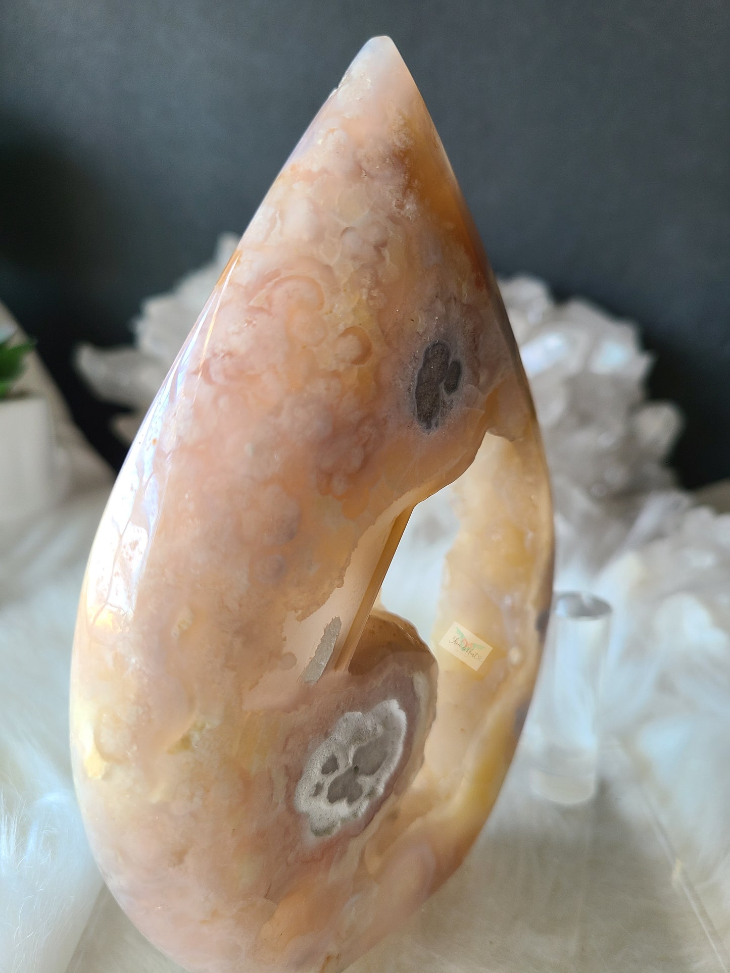 Botryoidal Flower Agate Flame Portal