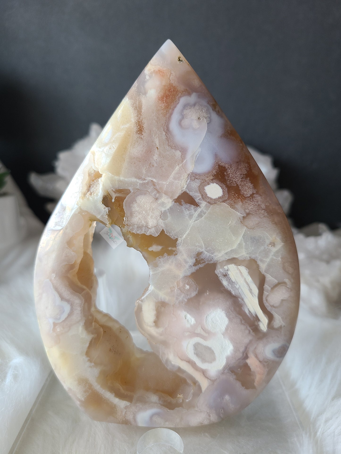 Botryoidal Flower Agate Flame Portal