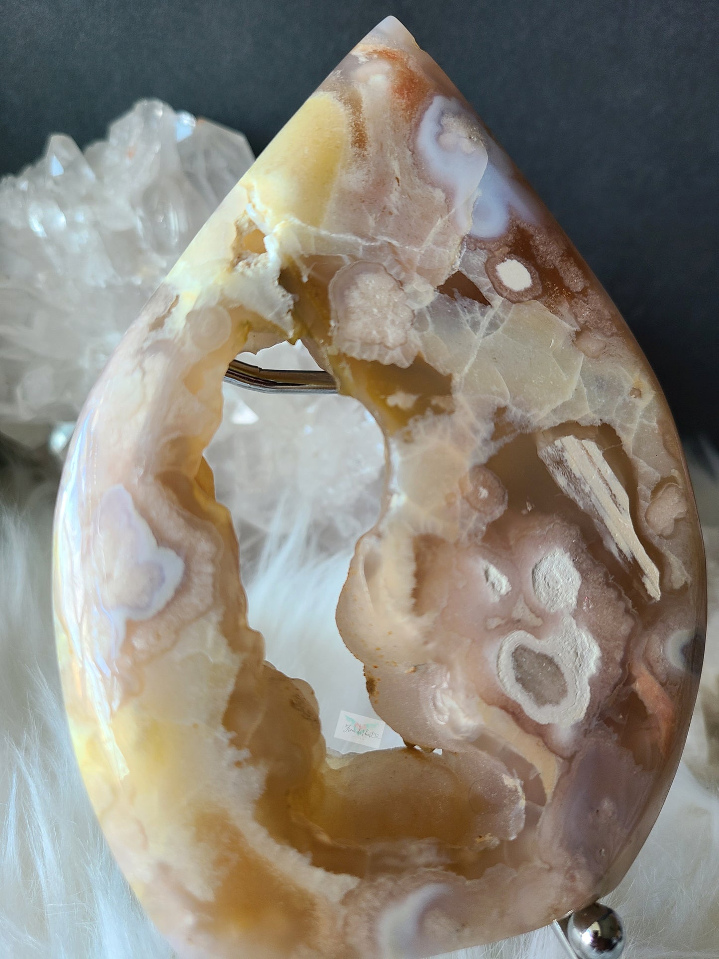 Botryoidal Flower Agate Flame Portal