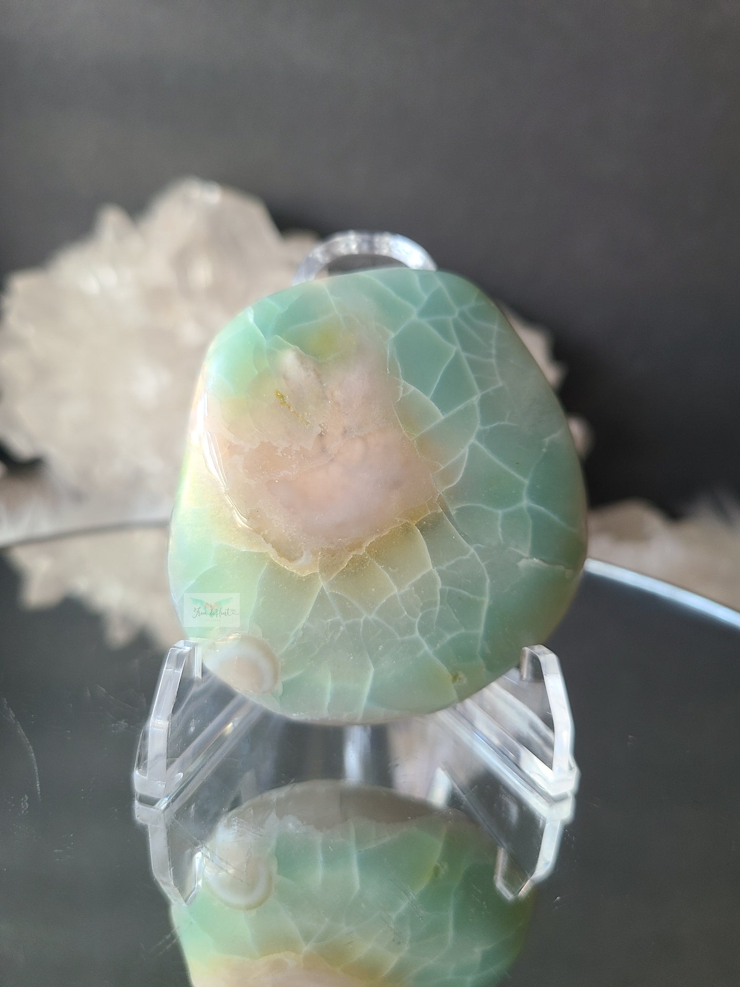 Green Flower Agate Free Form (A)