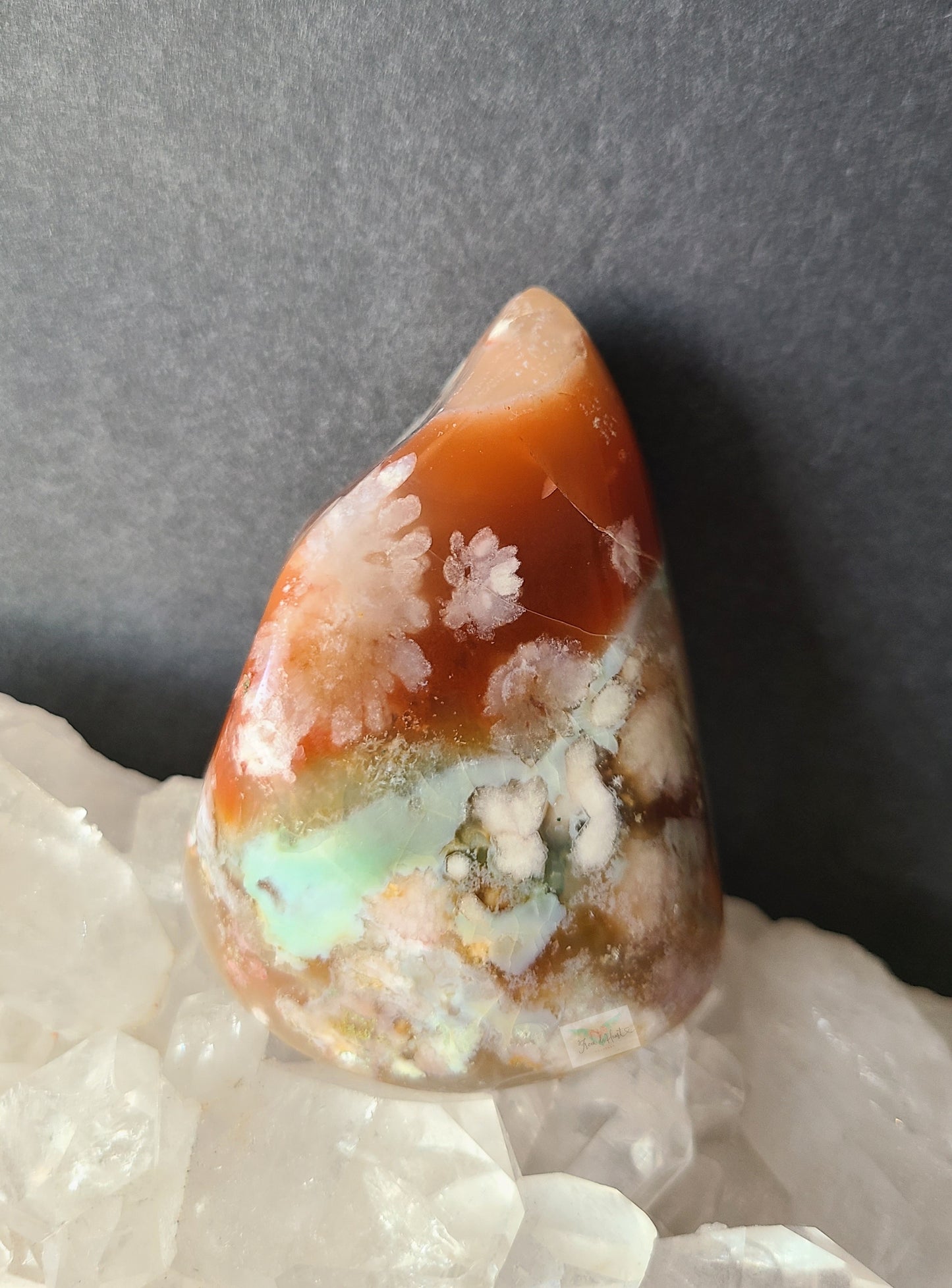 Green Flower Agate Freeform (D)