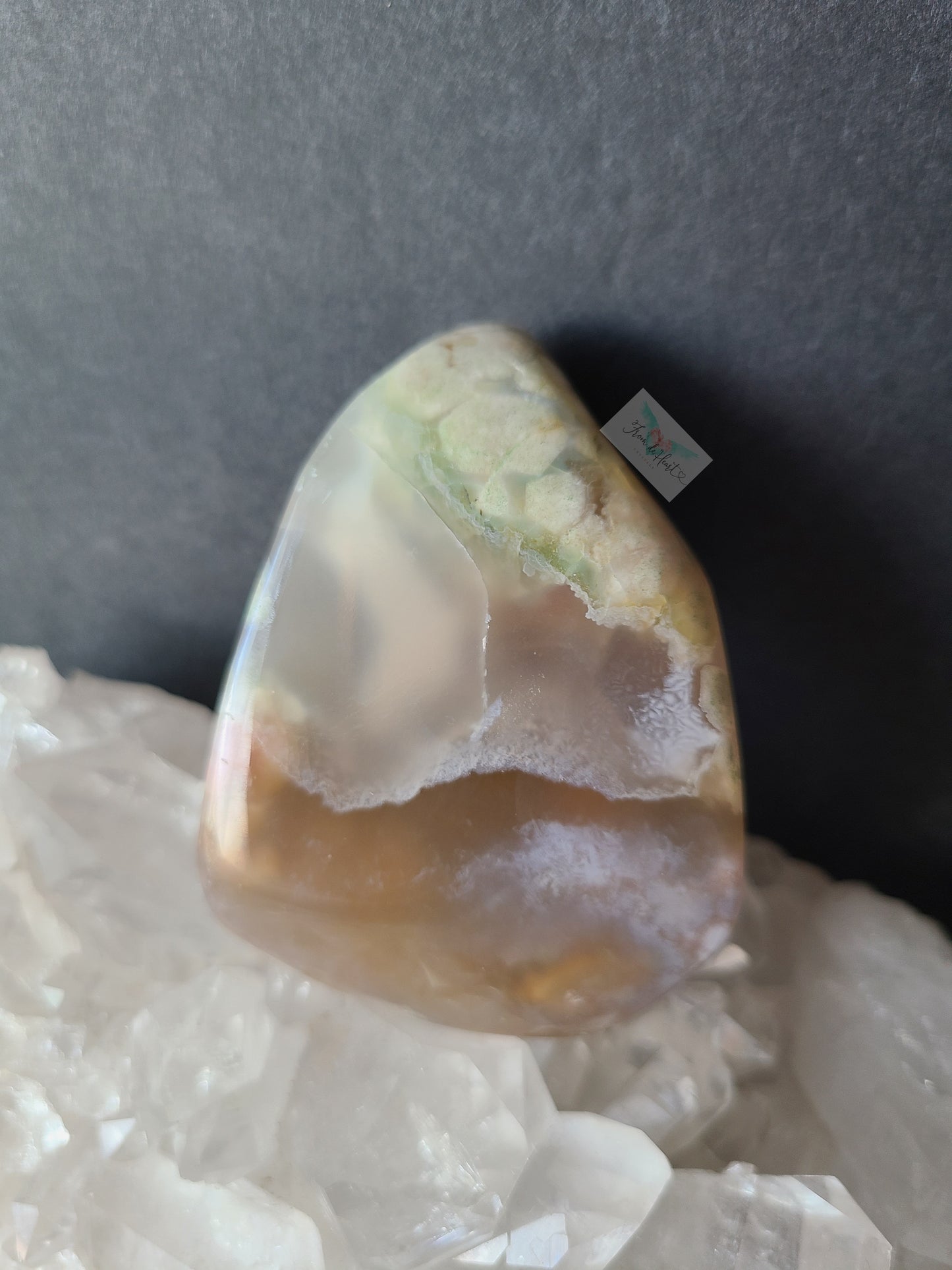 Green Flower Agate Freeform (D)