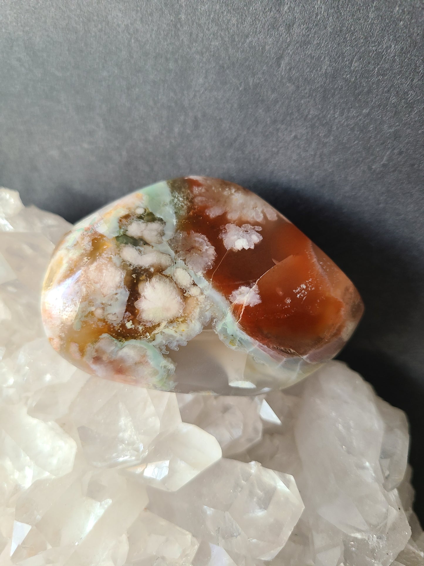 Green Flower Agate Freeform (D)