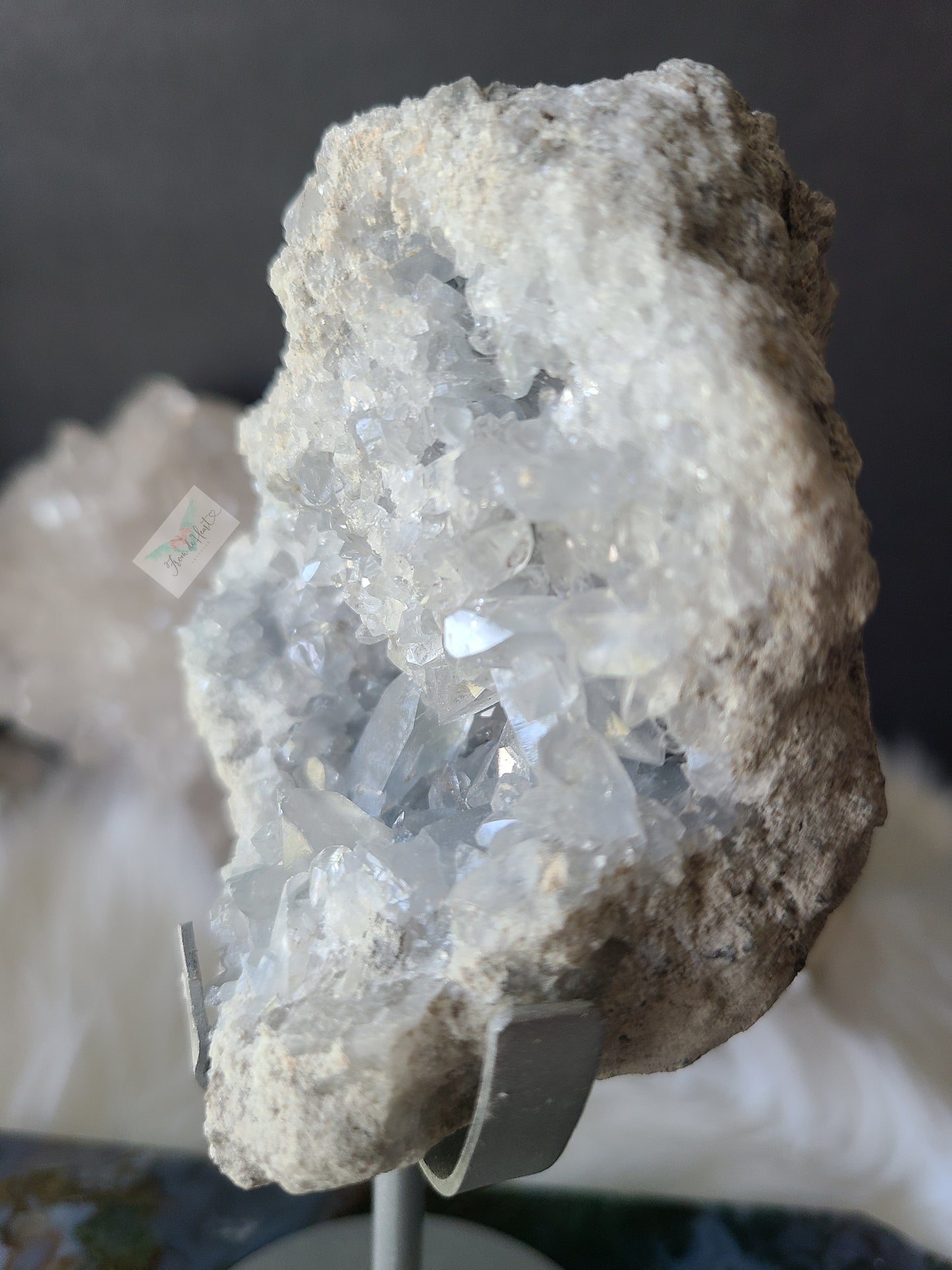 Celestite Geode on Stand
