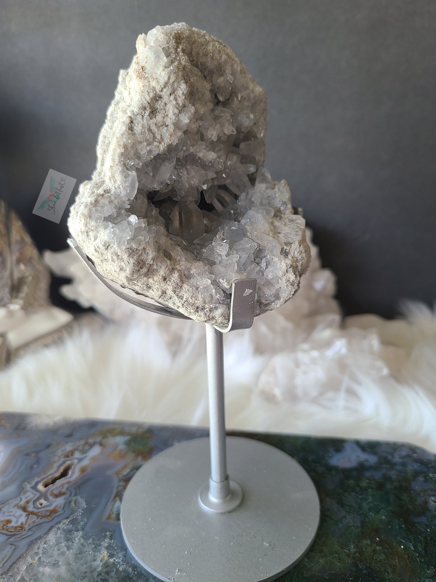 Celestite Geode on Stand