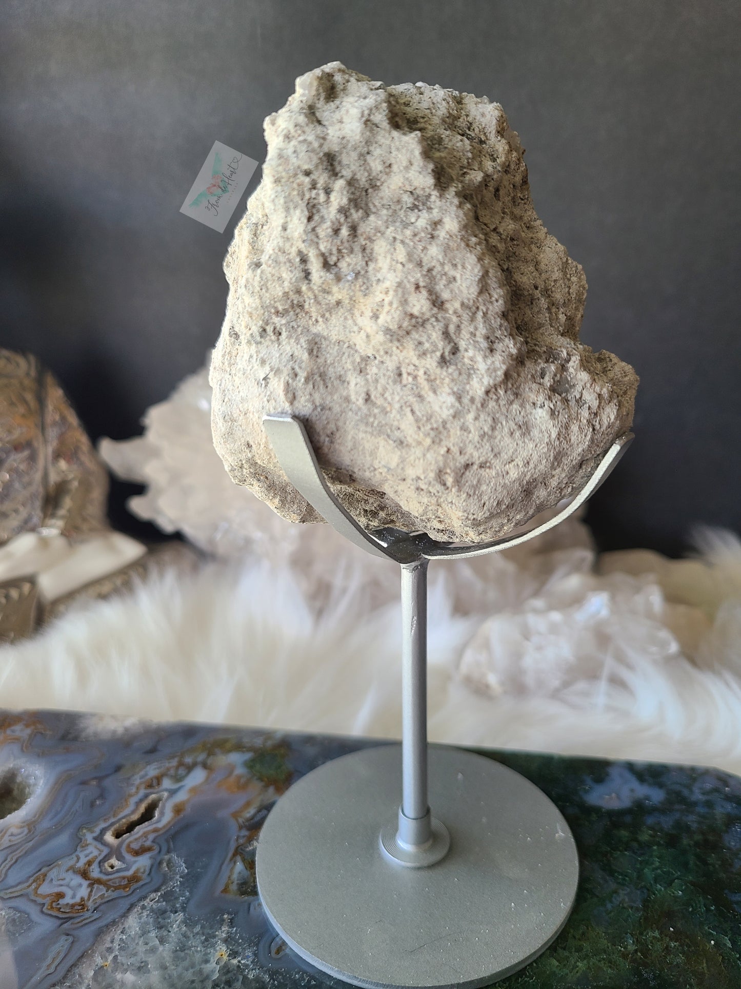 Celestite Geode on Stand