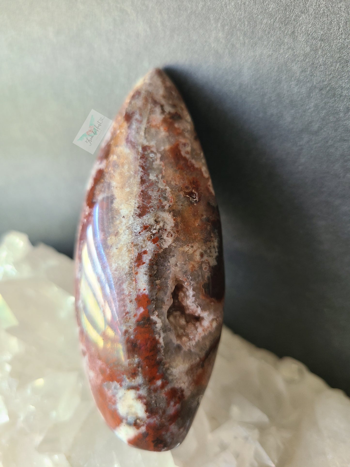 Carnelian with Quartz Flame