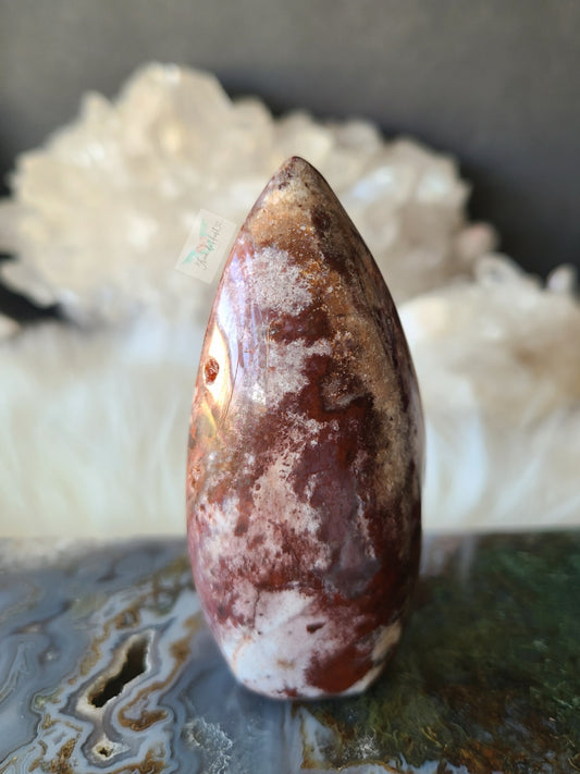 Carnelian with Quartz Flame