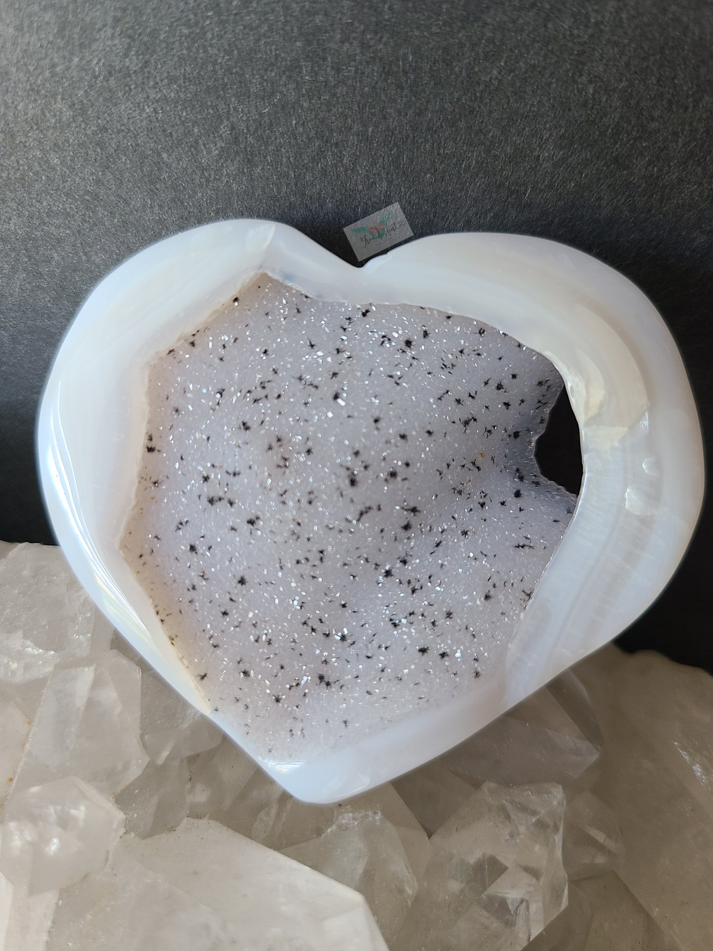 Druzy Agate Heart