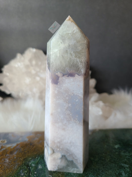 Chlorite Quartz Flower Agate Tower