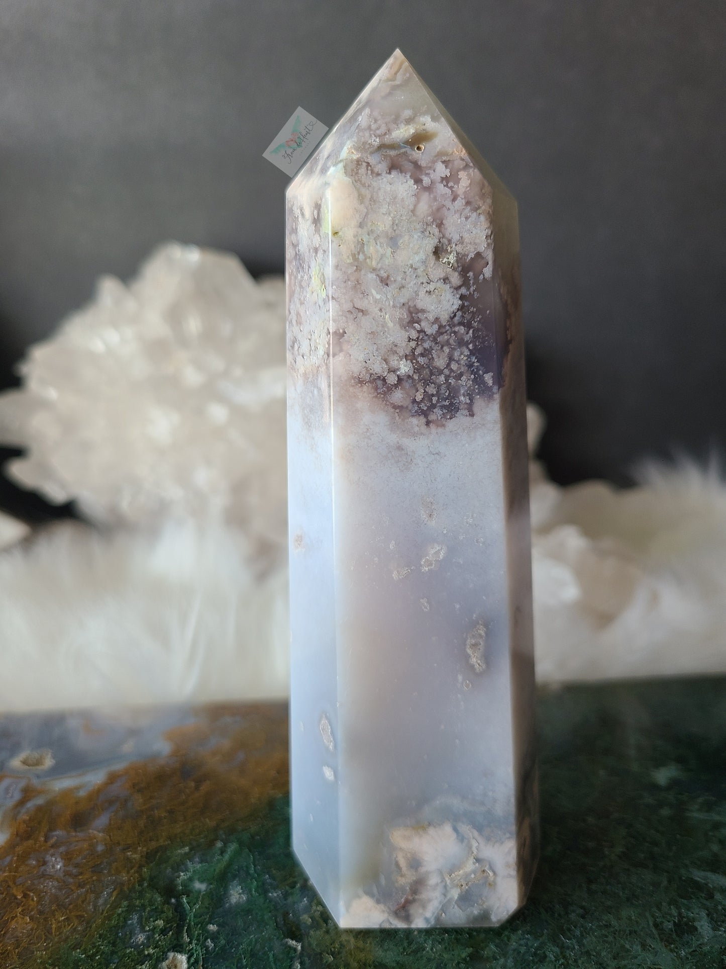 Chlorite Quartz Flower Agate Tower