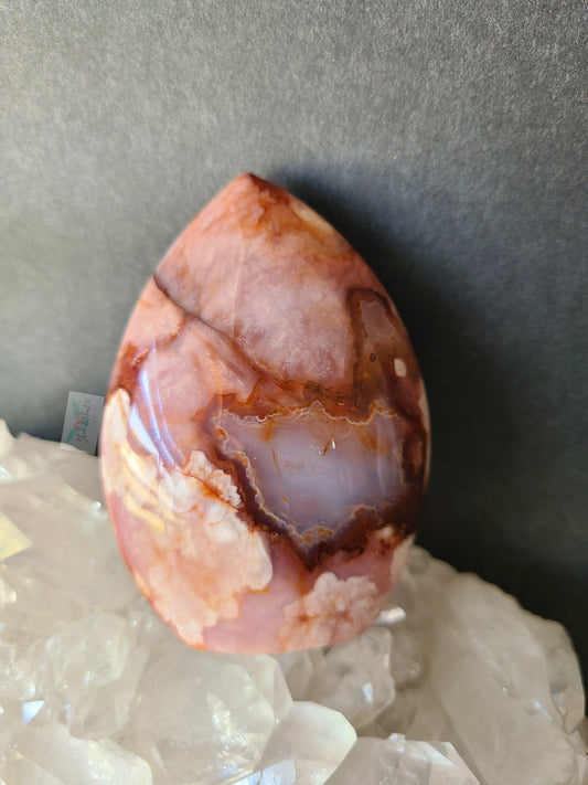 Flower Agate Carnelian Flame