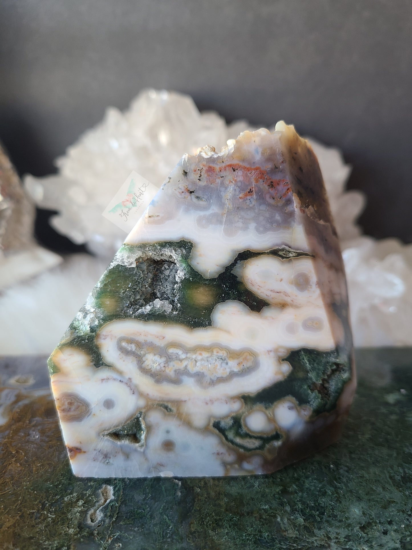 Orbicular Ocean Jasper Free form