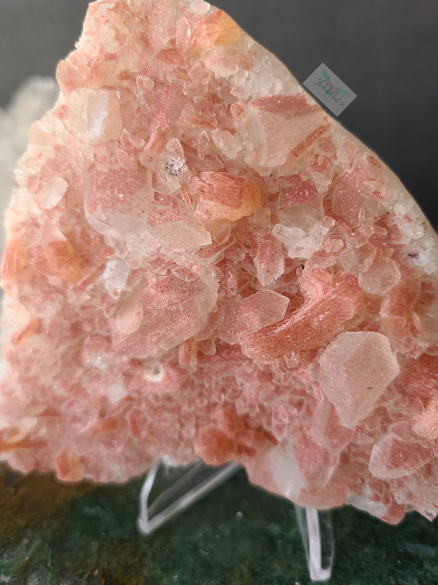 Apophyllite with Red Hematite Coating