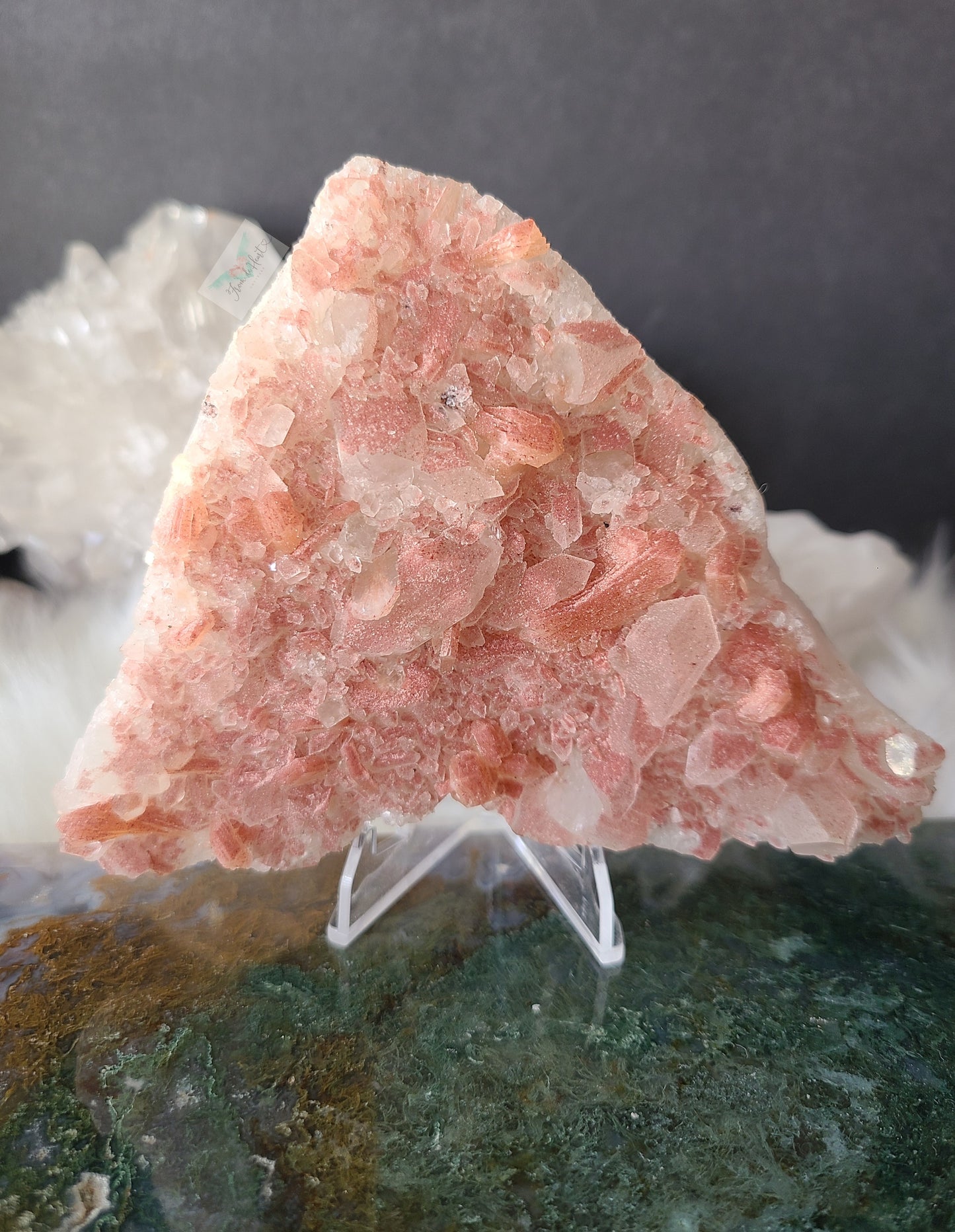 Apophyllite with Red Hematite Coating
