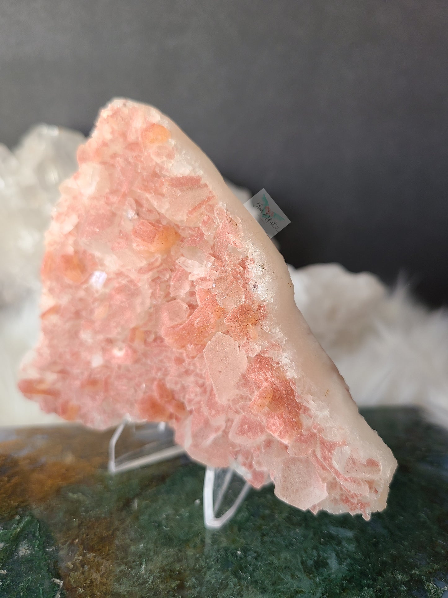 Apophyllite with Red Hematite Coating