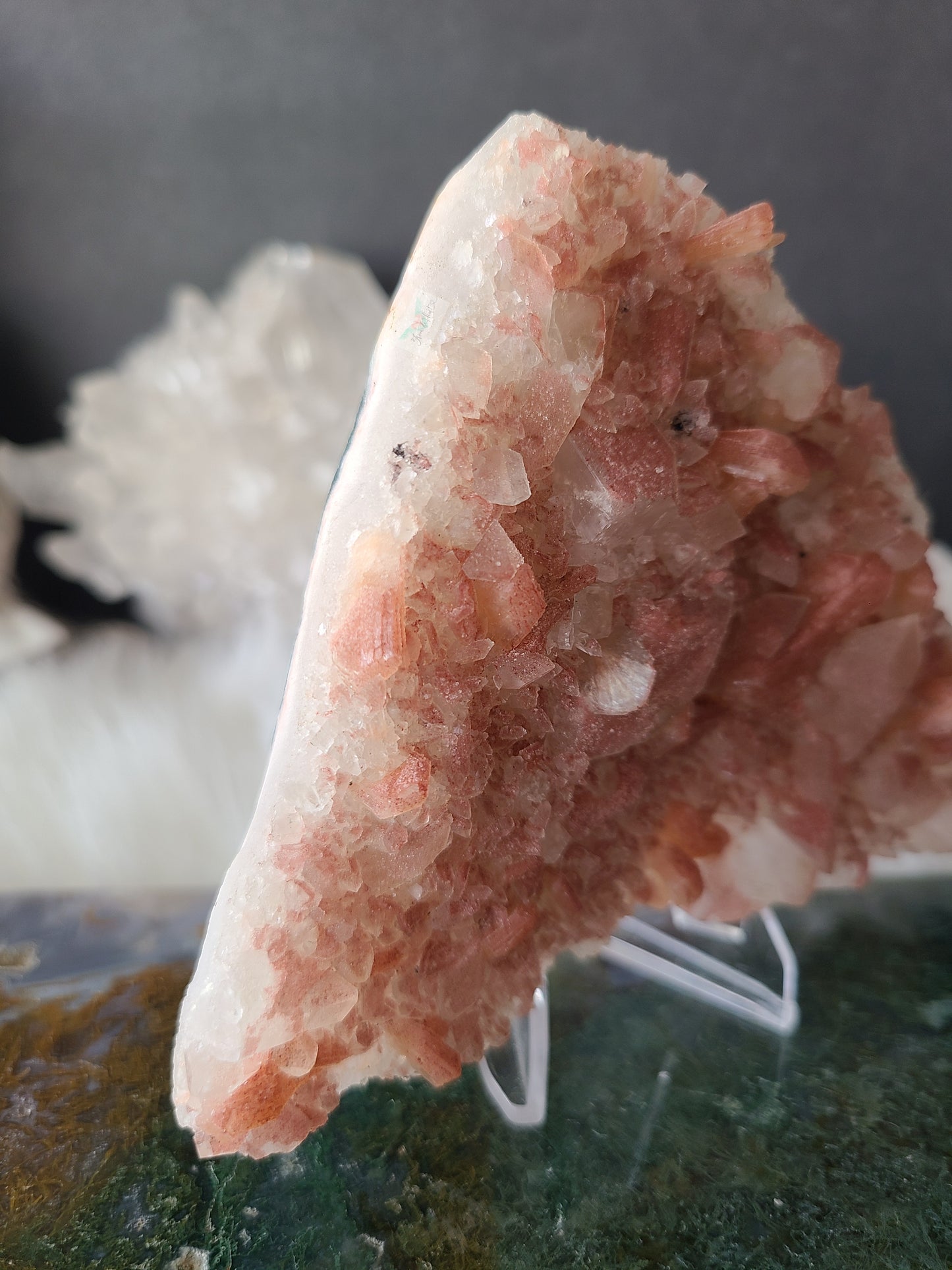 Apophyllite with Red Hematite Coating