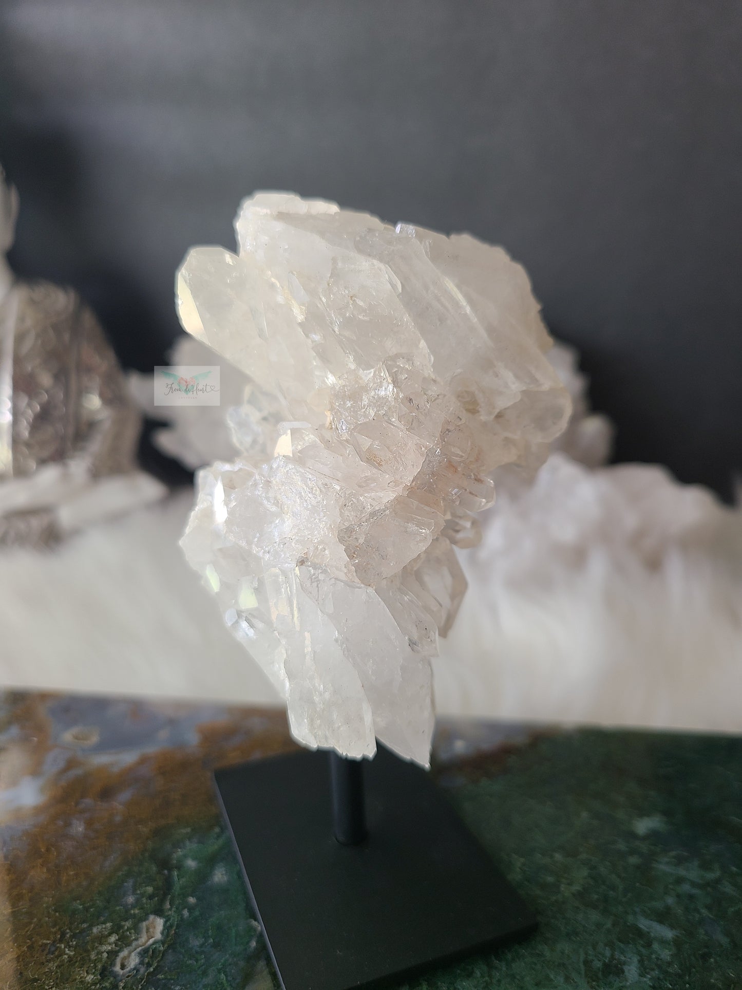 Quartz Cluster on Stand