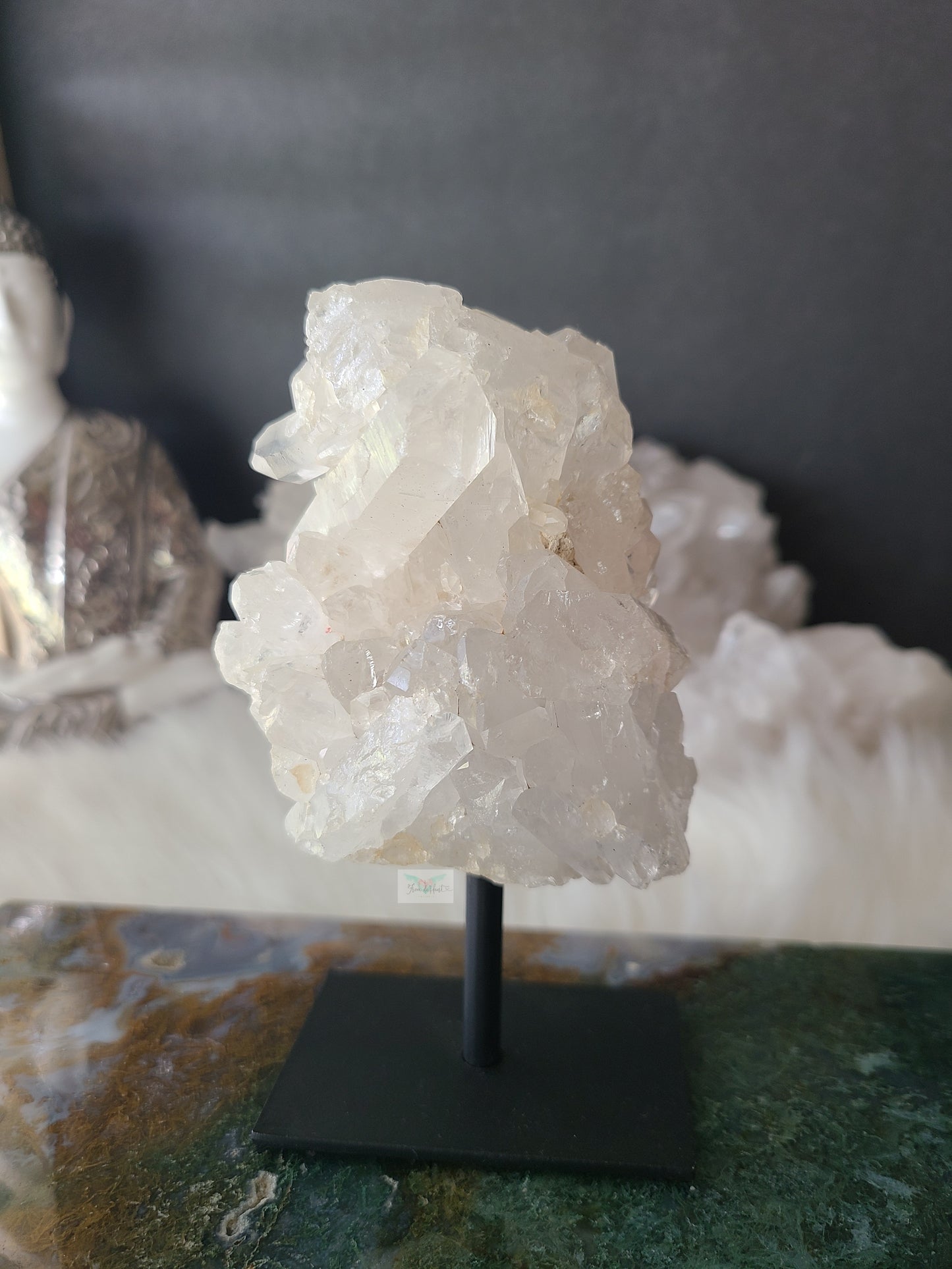 Quartz Cluster on Stand