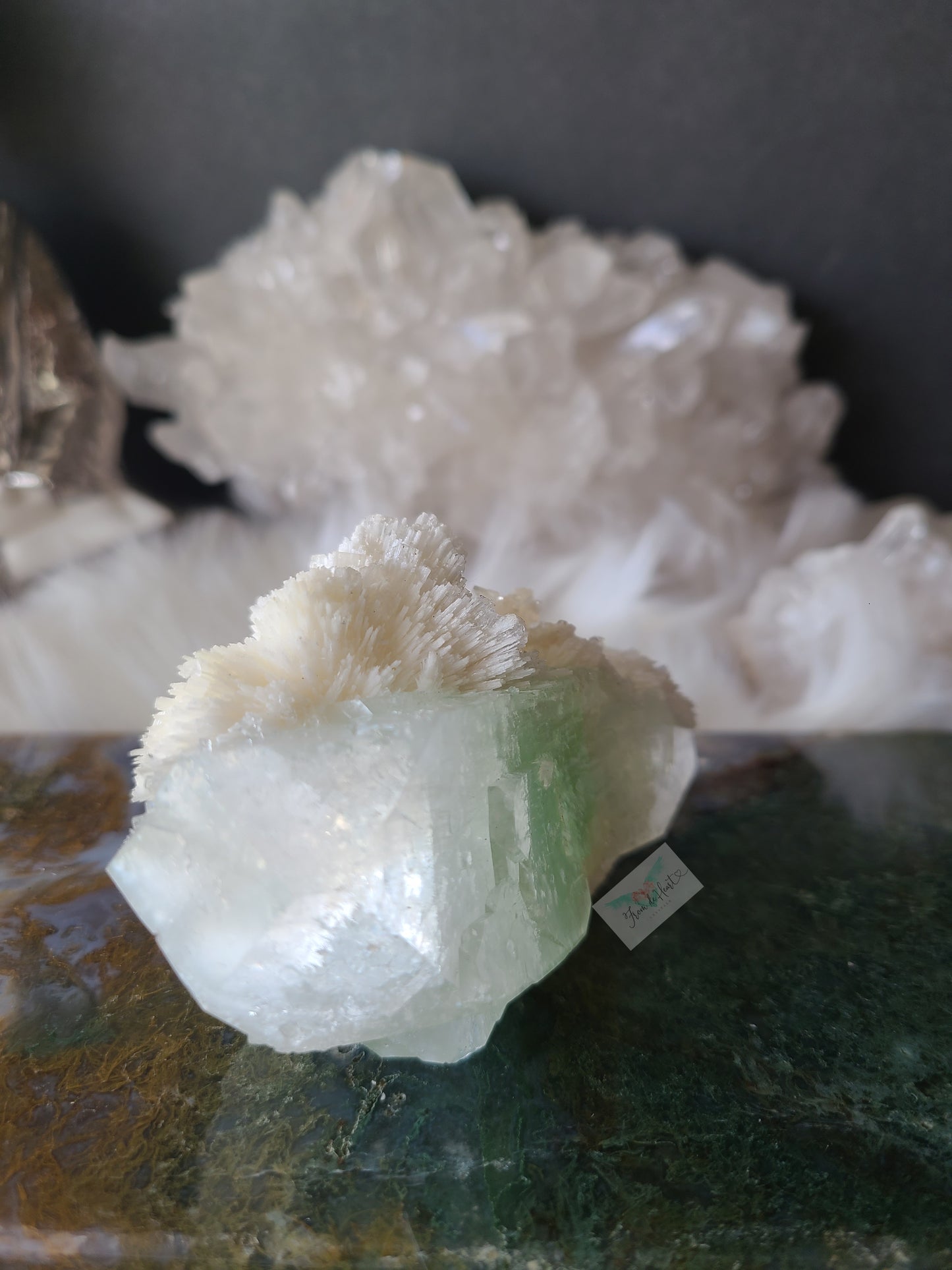 Green Apophyllite with Scolecite Specimen (A)