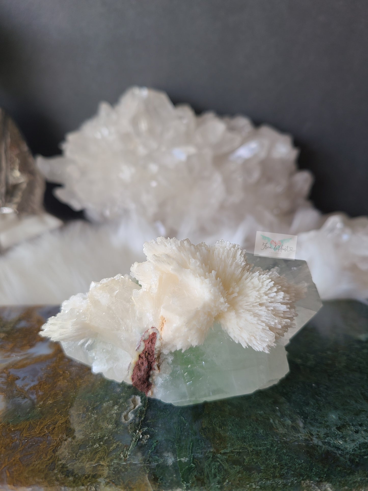 Green Apophyllite with Scolecite Specimen (A)
