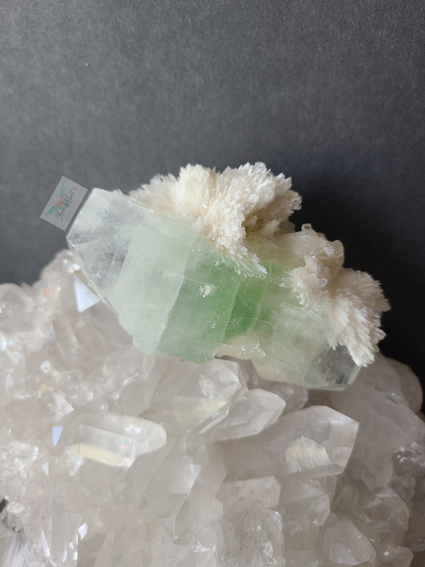 Green Apophyllite with Scolecite Specimen (A)