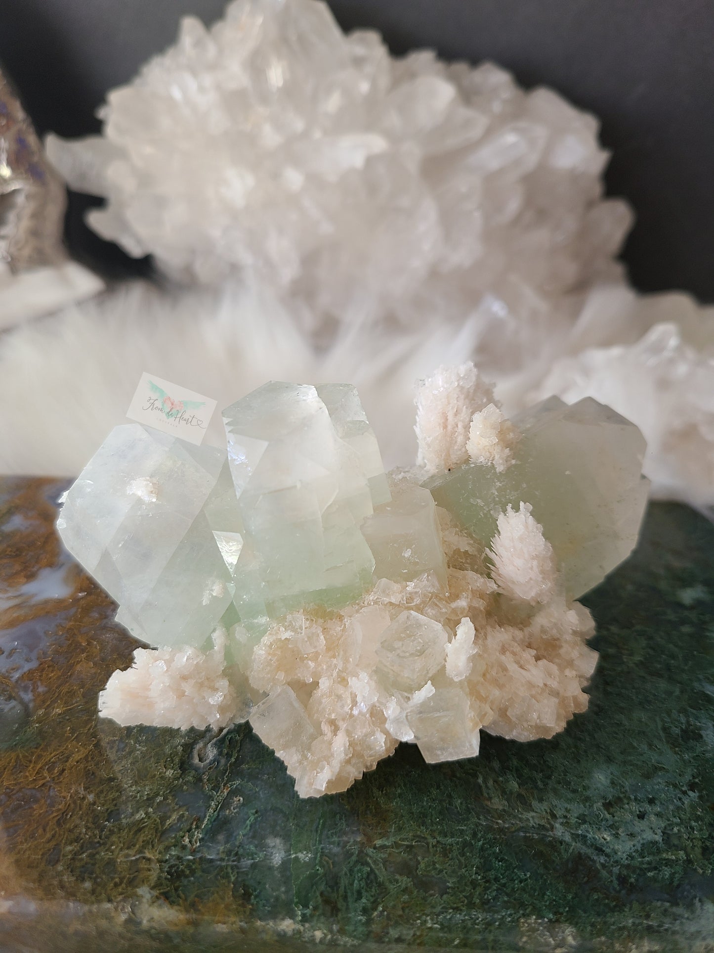 Green Apophyllite with Scolecite Specimen (B)