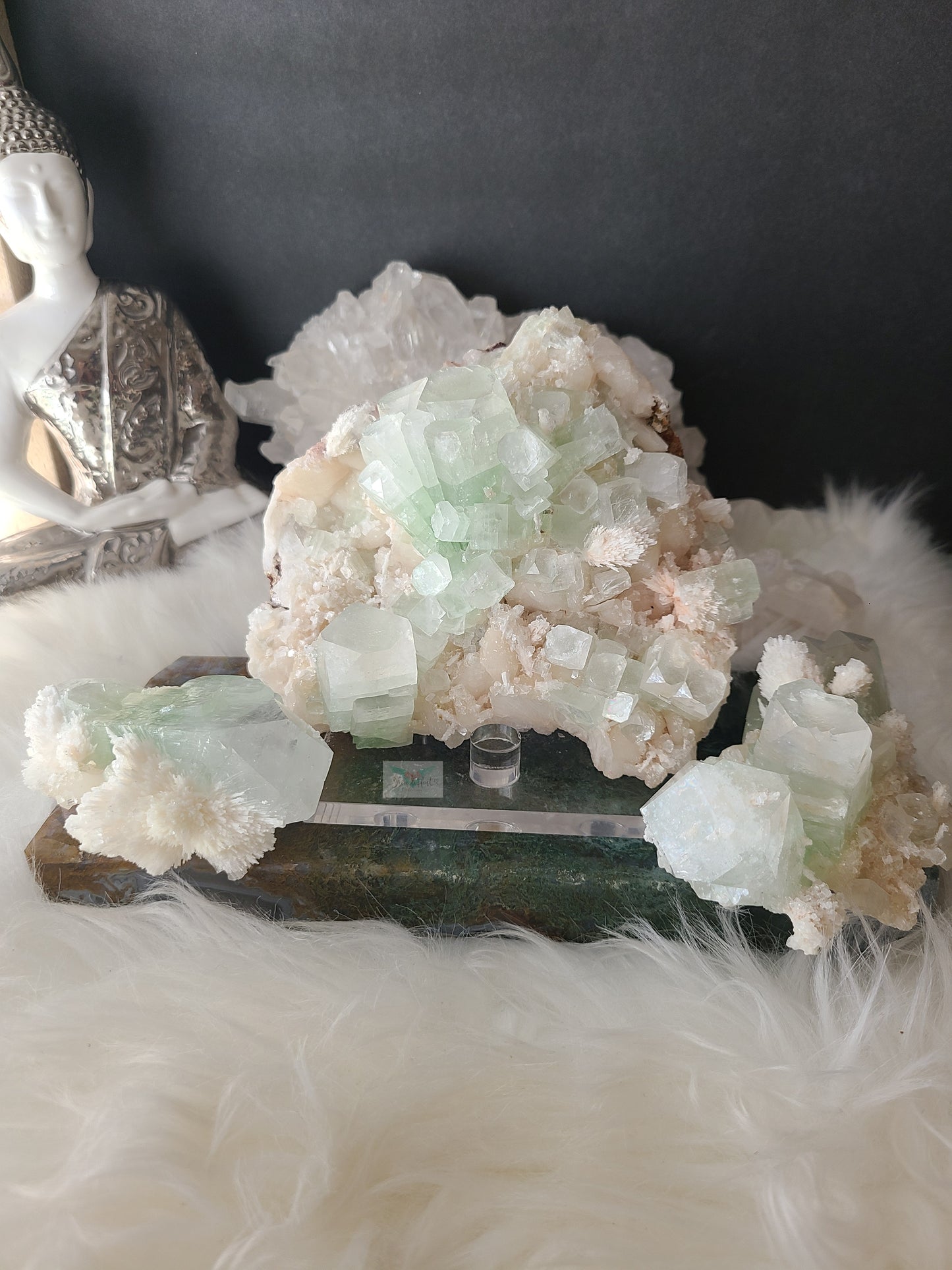 Green Apophyllite with Scolecite Specimen (B)