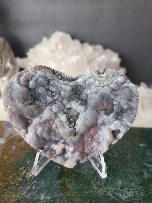 Druzy Chalcedony Heart (B)