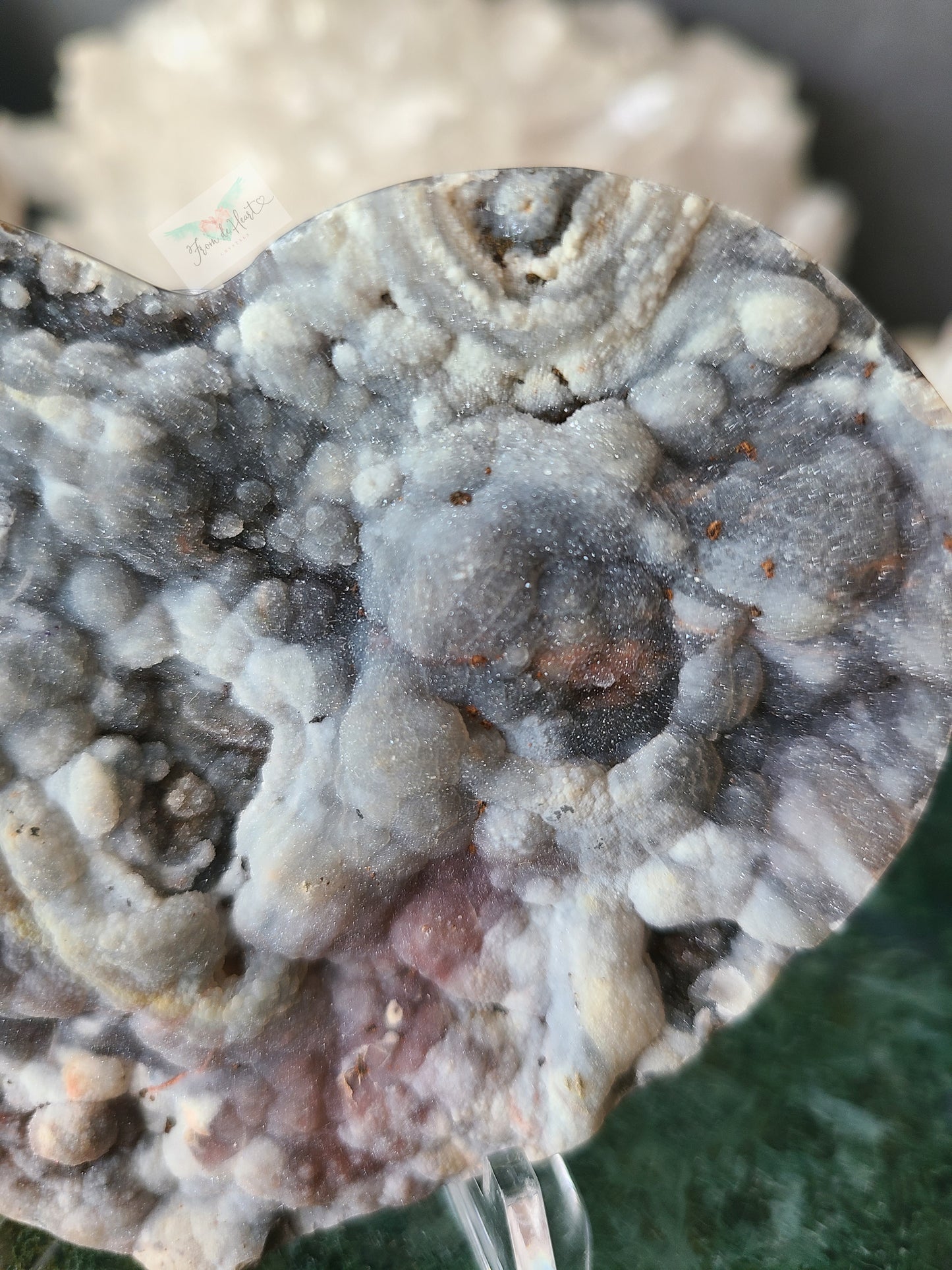 Druzy Chalcedony Heart (B)