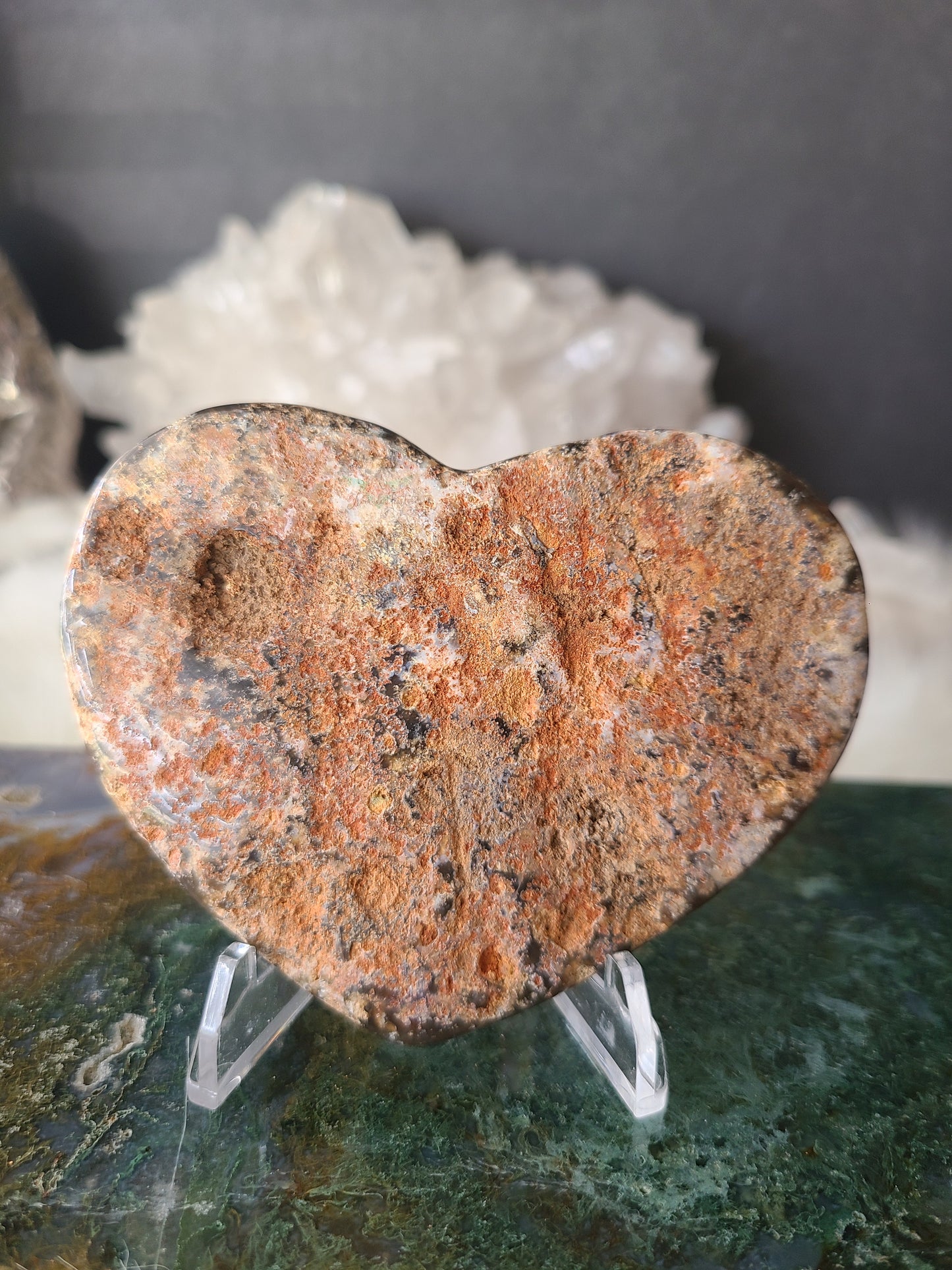 Druzy Chalcedony Heart (B)