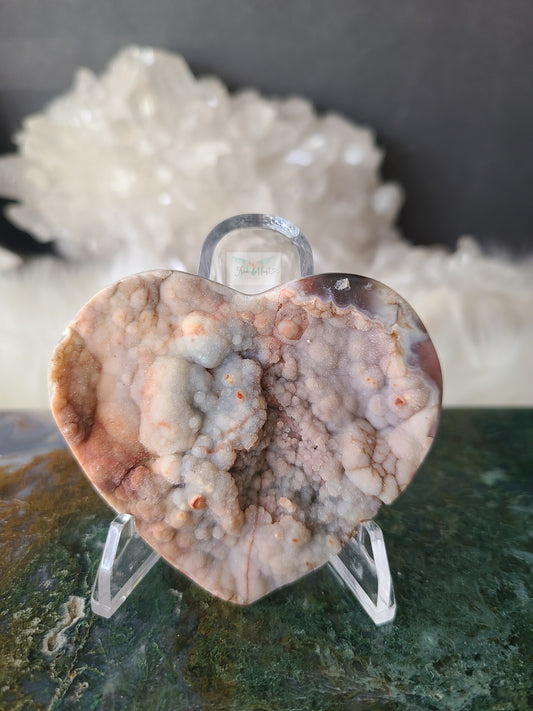 Druzy Chalcedony Heart (C)