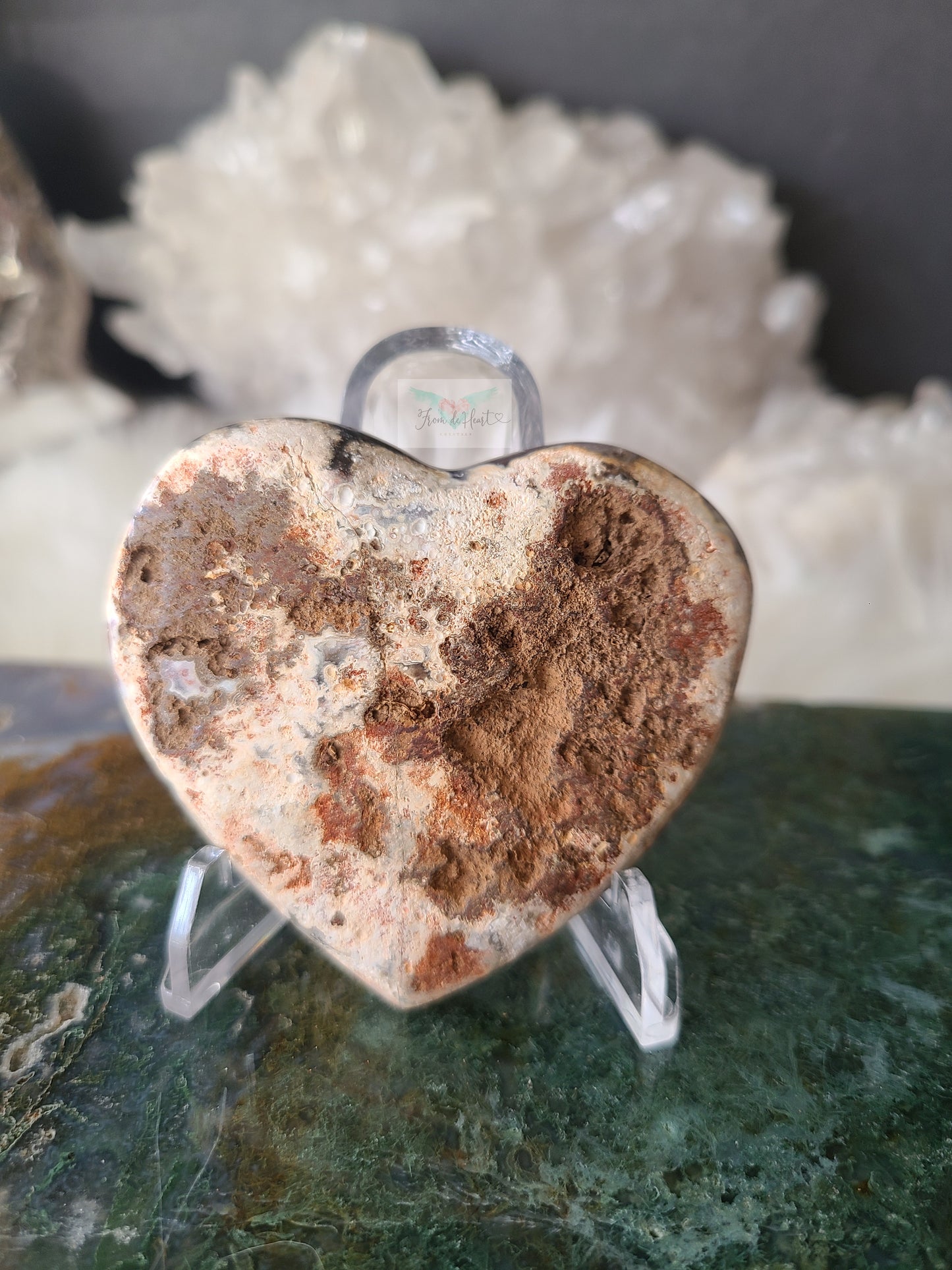 Druzy Chalcedony Heart (C)