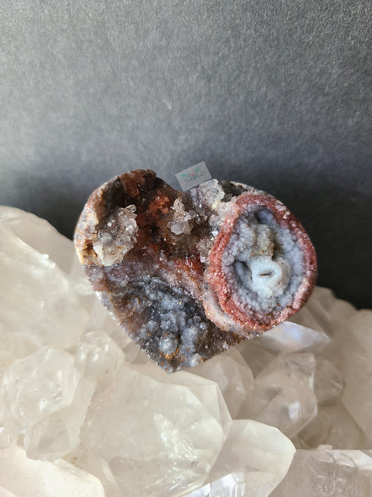 Druzy Chalcedony Heart (D)