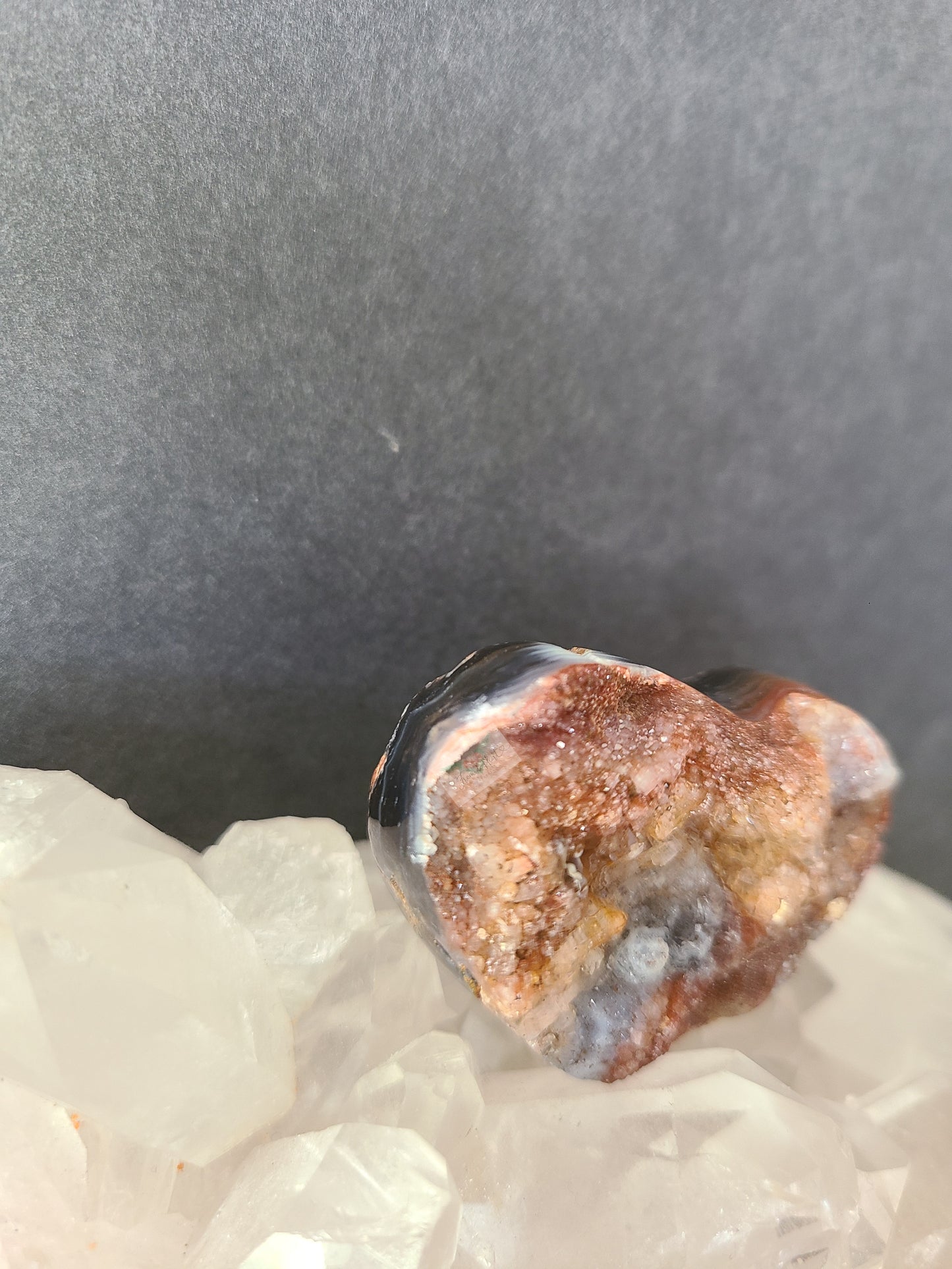 Druzy Chalcedony Heart (E)