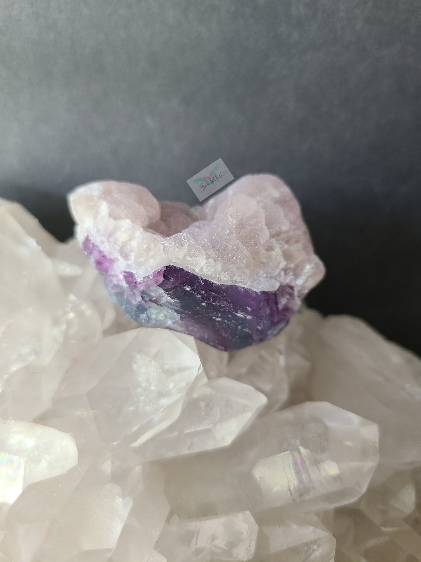 Sugary Calcite on Fluorite Specimen