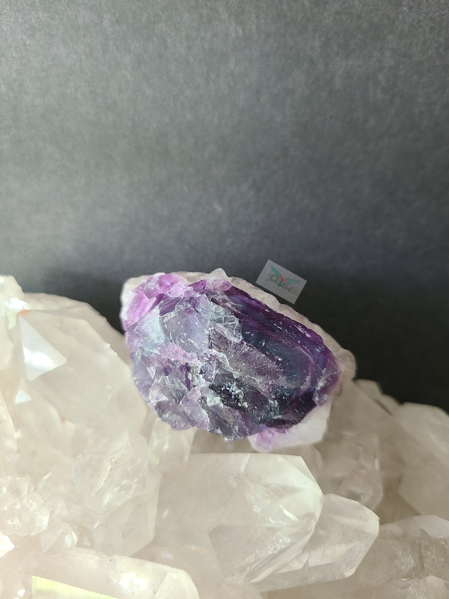 Sugary Calcite on Fluorite Specimen