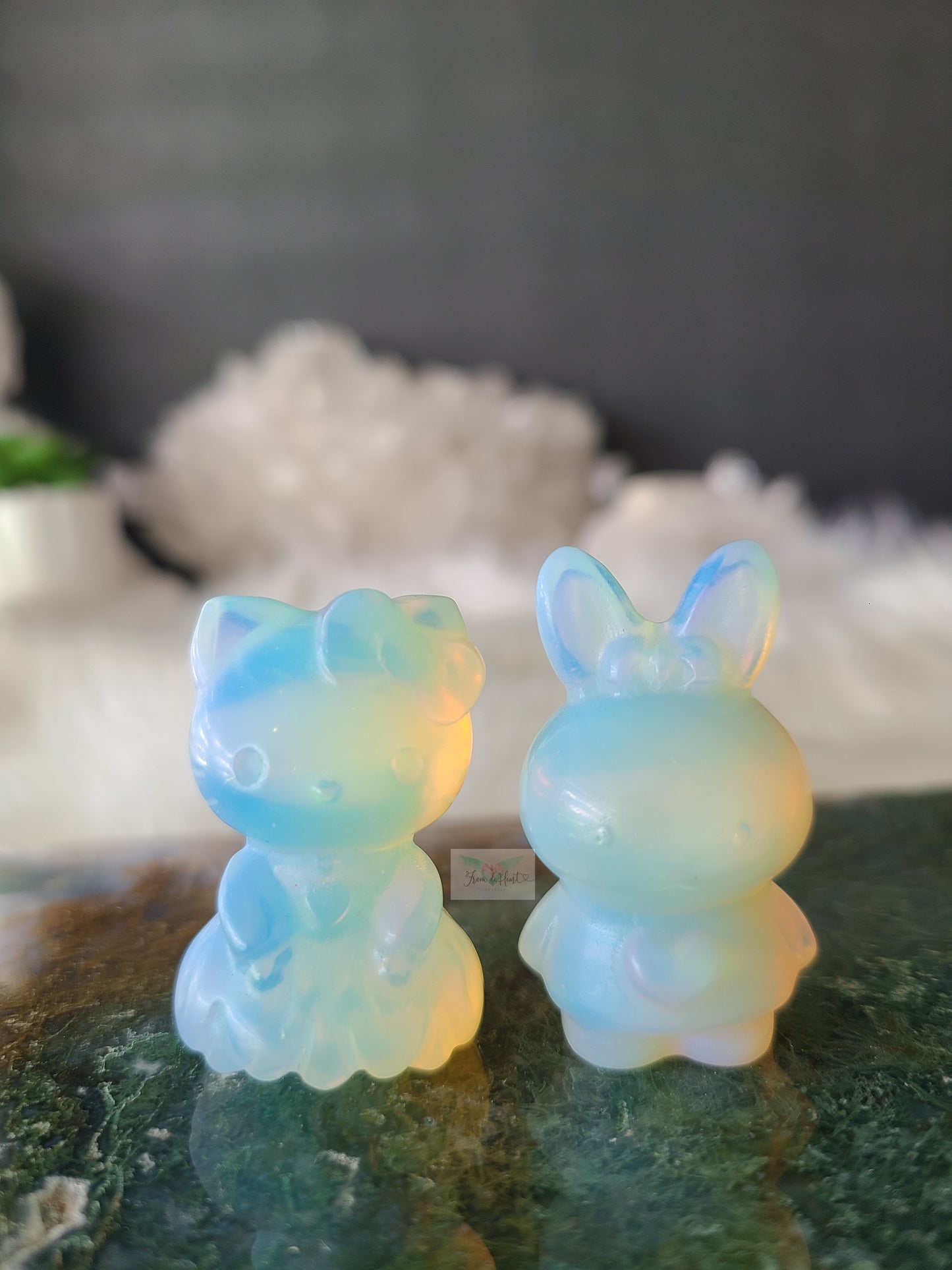 Opalite Carving (Pair)