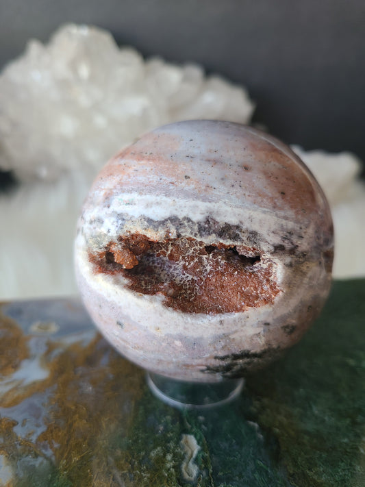 Pink Jasper Ocean Jasper Sphere