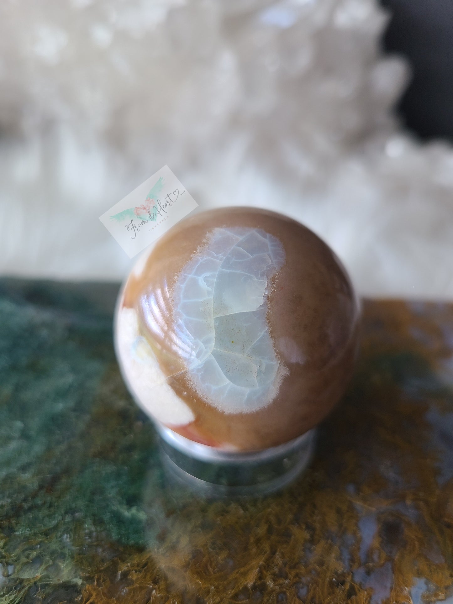 Pink and Turquoise Flower Agate Tower (RARE FIND)