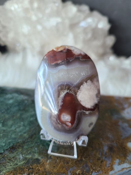 Quartz Flower Agate Palmstone (D)