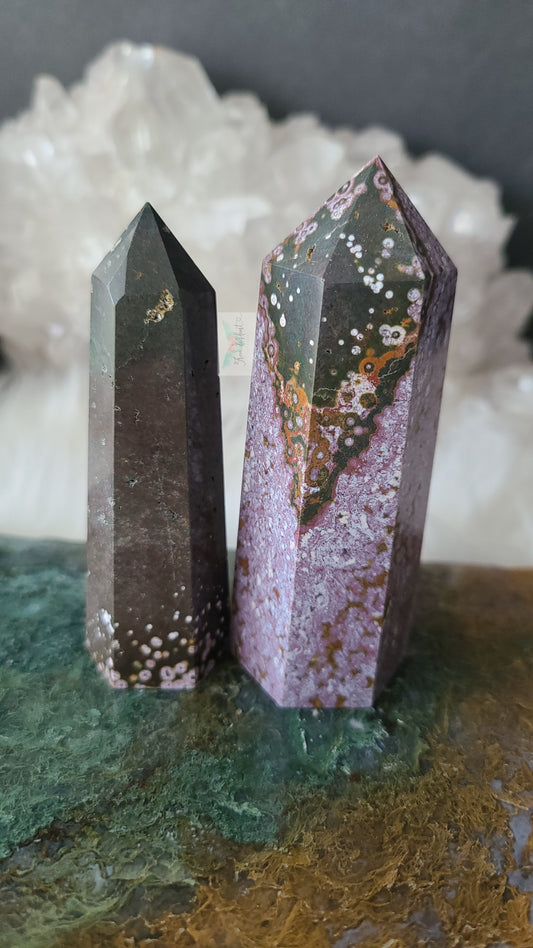 Purple and Brown Ocean Jasper (2 Pieces)