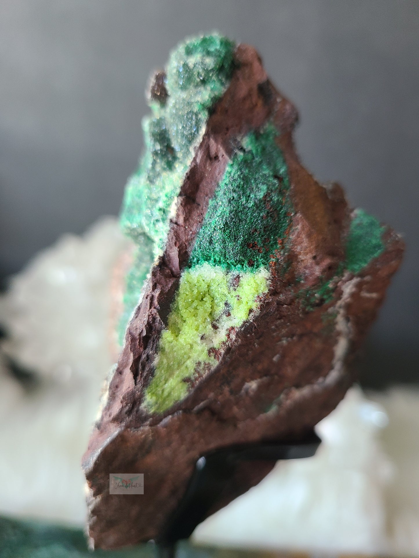 Malachite and Sphalerite Specimen on Stand (RARE)