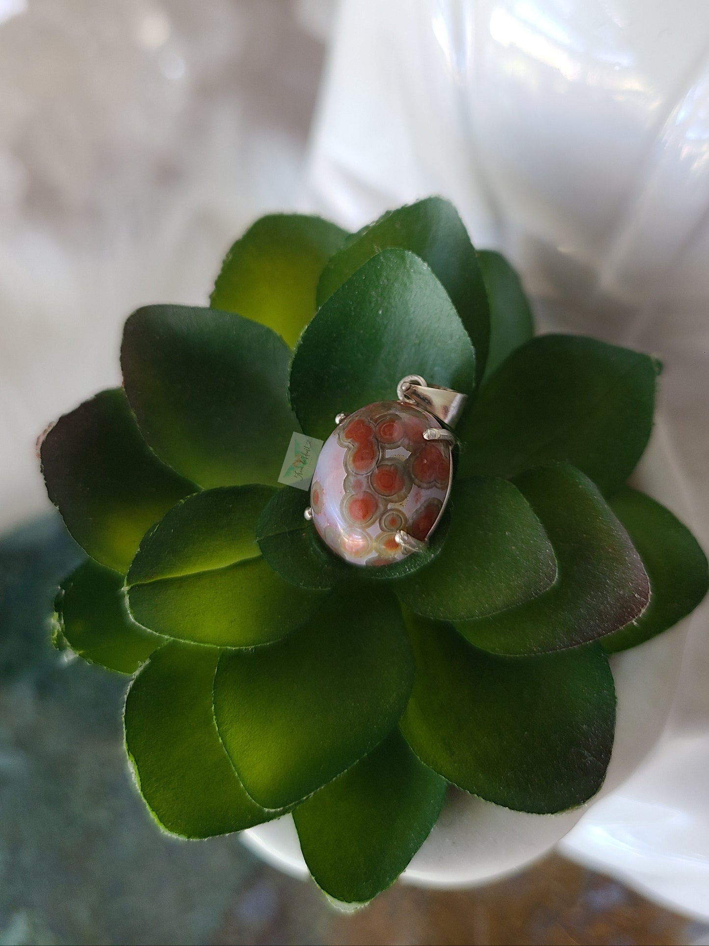 Ocean Jasper 925 Silver Pendant (B)