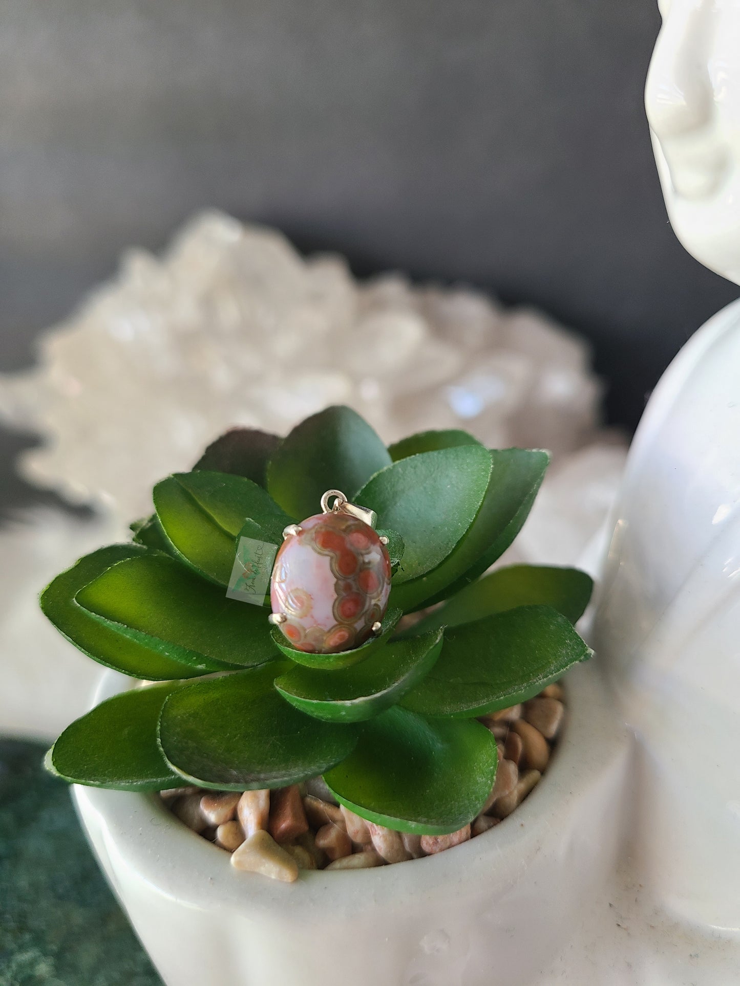 Ocean Jasper 925 Silver Pendant (B)