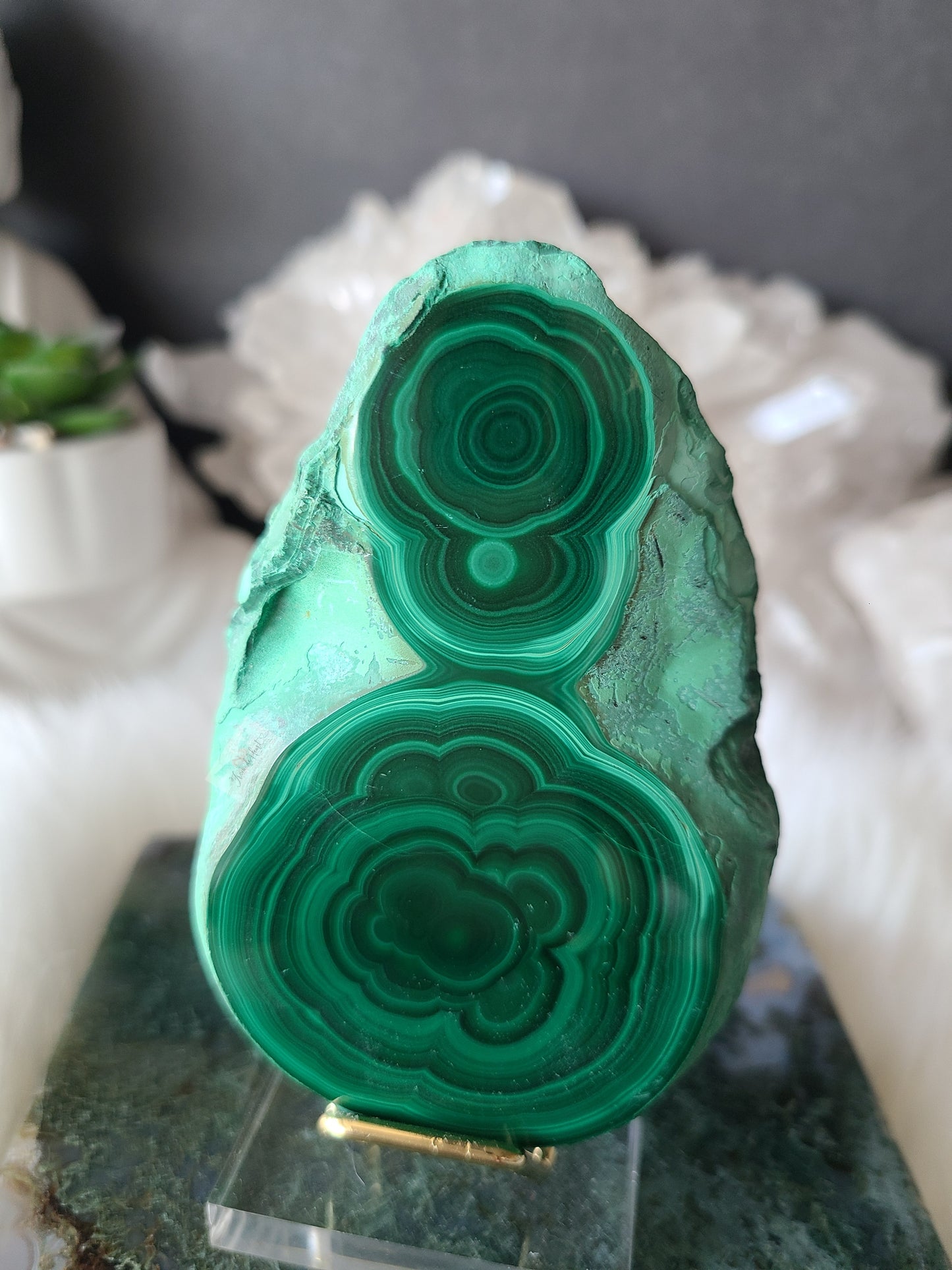Semi-Polished Malachite Freeform (A)