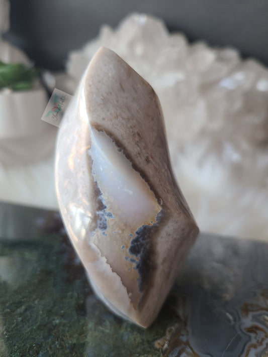 White Ocean Jasper Flame